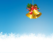 Weihnachtsdekoration, Glocke, Eisblumen, Himmelblau, Kristalle