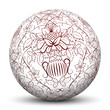 Kugel, 3D, Ornament, Floral, Retro, Dekoration, Sphere, Ball