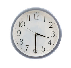 isolated white clock