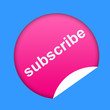 subscribe pink button on web page