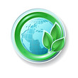 © Kalomira El - Ecology icon with earth end leaves
