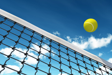 Tennis Ball over Net