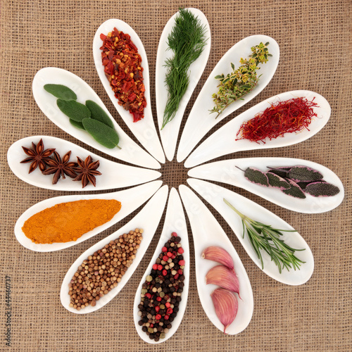 Fototapeta na wymiar Spice and Herb Selection
