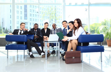 Wall Mural - Group of business colleague in a meeting together