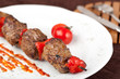 Beef Kebab  on a white plate