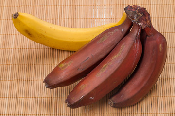 Wall Mural - Red and yellow bananas