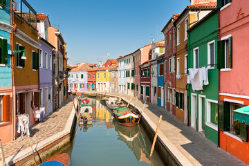 Canvas Print - Burano's Colored Houses