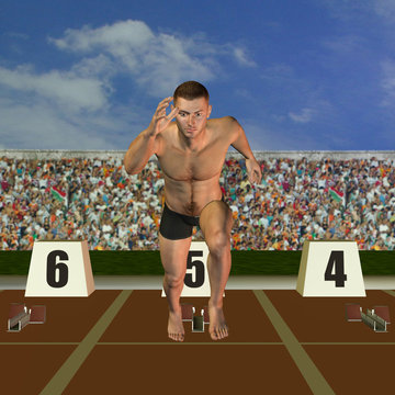 Läufer beim Start