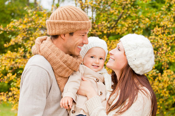 Wall Mural - familie im herbst