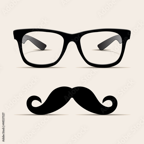 Fototapeta dla dzieci Hipster glasses, Hipsta man. Vector