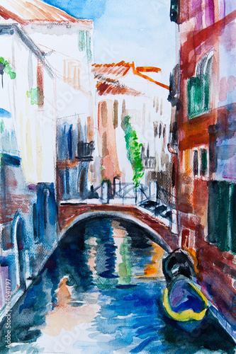 Fototapeta na wymiar Venedig - Aquarell III