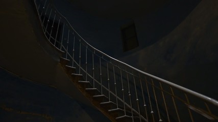 Poster - Grunge stairs in an old, dark abandoned building