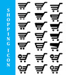Simple shopping icon for web page (trolley)
