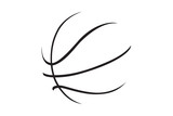 A silhouette of a basketball