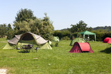 Fototapeta  - tent on a camping in the summer