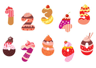 Poster - Appetizing bakery numbers and digits