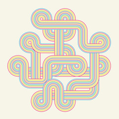 Aufkleber - Abstract background. Color intricacy. Vector illustration