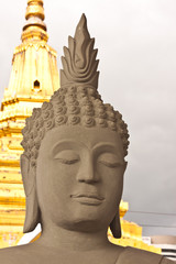 Wall Mural - Face of Buddha image in Thailand