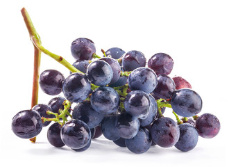 Wall Mural - Ripe grapes, Isolated on white background