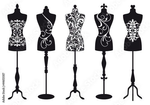 Photographie  fashion mannequins, vector set