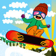 Active Snowboarder Kid 