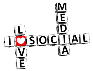 Poster - 3D I Love Social Media Crossword