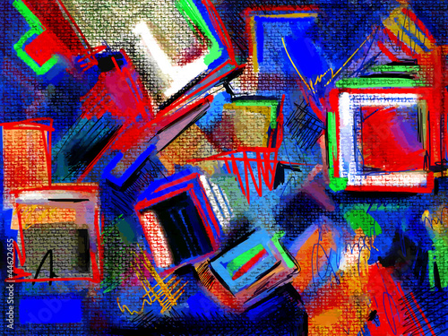 original hand draw abstract digital painting composition - 44622455