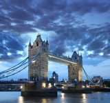 Fototapeta Most - London with Tower Bridge in the evening, UK