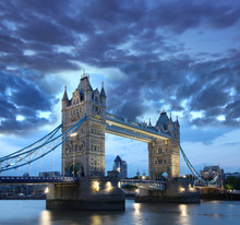 London With Tower Bridge In The Evening, UK