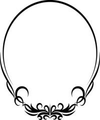 Fototapete - Elegant oval frame.