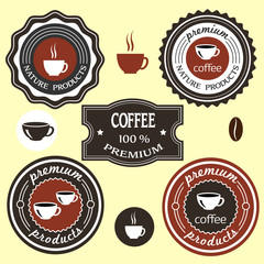 Canvas Print - coffee labels for design