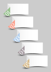 Wall Mural - origami paper numbered banners