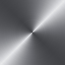 Radial Brushed Metal Background With Copy Space