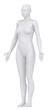 © CLIPAREA.com - White female isolated in anatomical position dorsal view