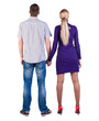 © ghoststone - Back view of young embracing couple
