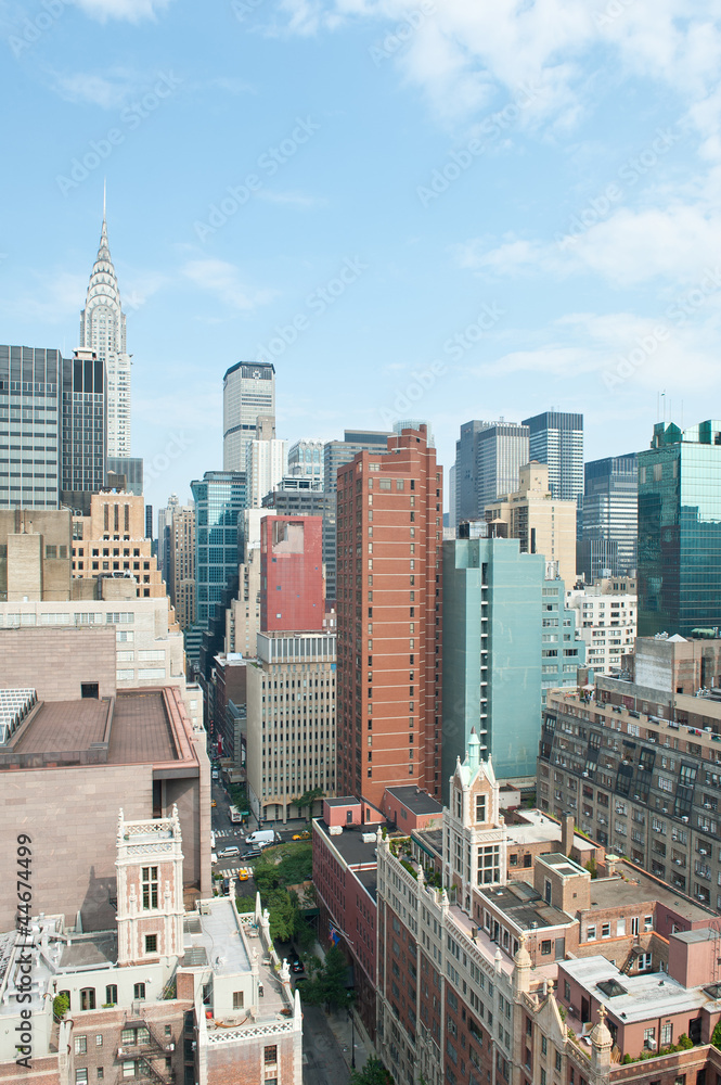 New York City Manhattan Skyline View With Chrysler Building In T Wall Mural Pio3