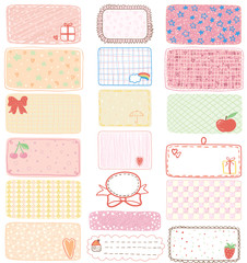 Set of the gift tags, labels, stickers