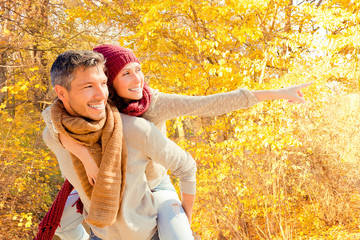 Wall Mural - family autumn