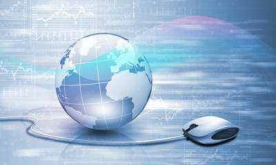 Wall Mural - planet earth and technology background