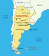 Argentine Republic (Argentina) - vector map