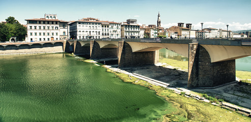 Wall Mural - Lungarni view in Florence with Ancient Buildings