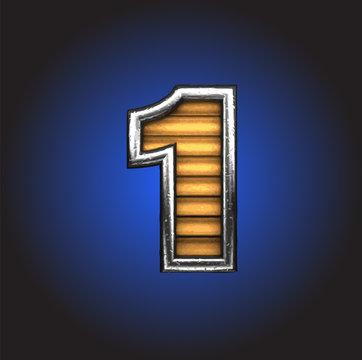Yellow letter with metal