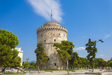 Fototapeta  - The white tower at Thessaloniki city in Greece
