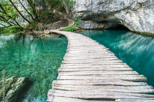 Naklejka na drzwi Ponte di Plitvice