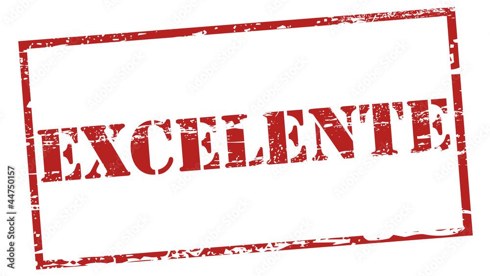 Carimbo desgastado - palavra "excelente"