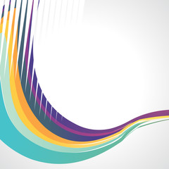 Wall Mural - Abstract colorful wave design