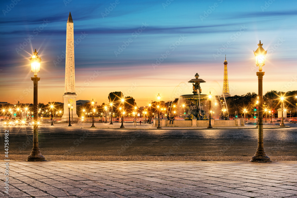 Paryż Place de la Concorde - obrazy, fototapety, plakaty 