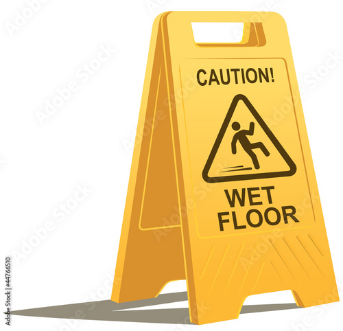 wet floor caution sign Tableau sur Toile