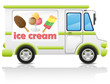 car carrying ice cream vector illustration