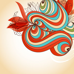 Poster - Vector floral background decorative corner